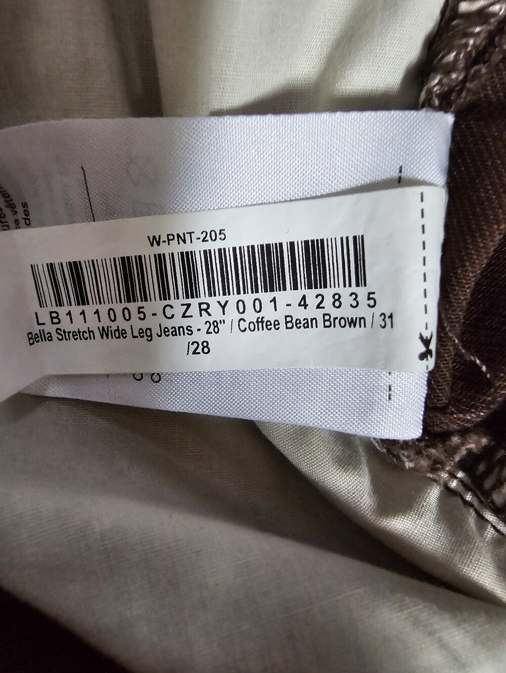 Quince Brown Wide-Leg Stretch Jeans - Picture 3 of 5
